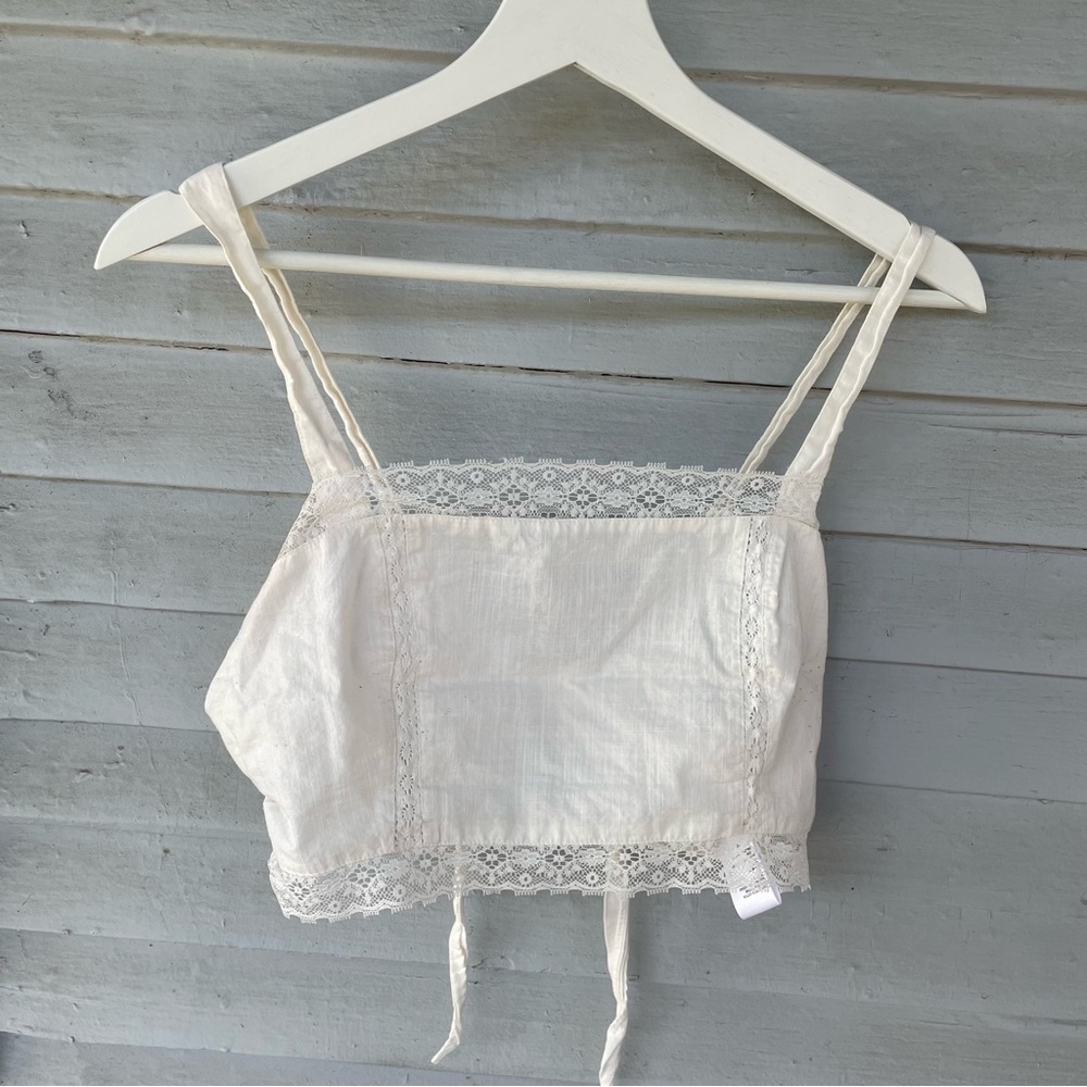 Urban Outfitters White Lace Crop Top